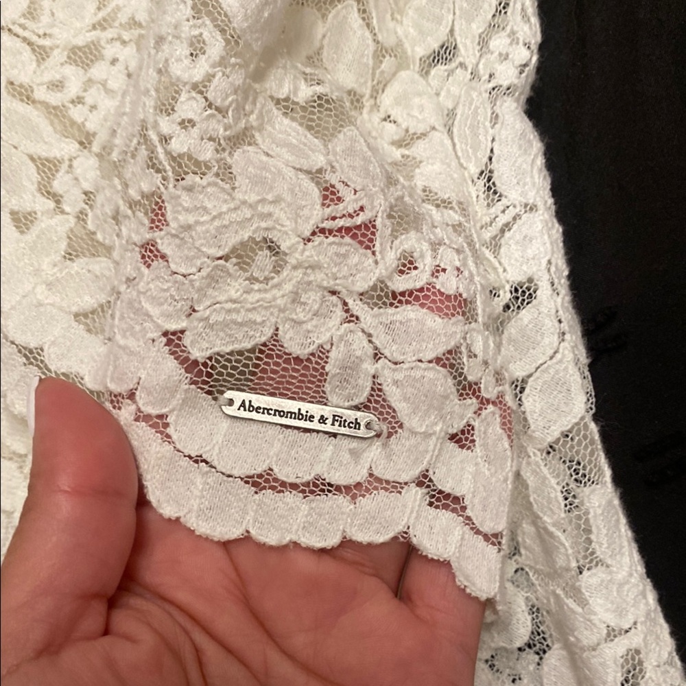 Abercrombie & Fitch White Babydoll Mini Dress - Picture 4 of 5